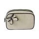 Natural color canvas cosmetic bag