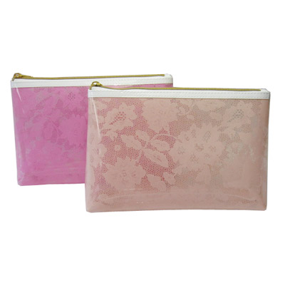 printed clear PVC cosmetic bag