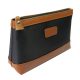 nylon match Pu leather men cosmetic bag