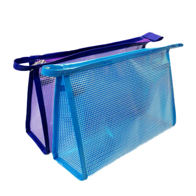 Cheap waterproof clear mesh cosmetic bag