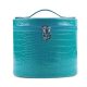 Crocodile pattern PU cosmetic case with zip closure