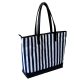 Stripe canvas shopping bag