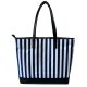 Stripe canvas shopping bag