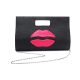 Fashion lips pattern clutch bag chain bag