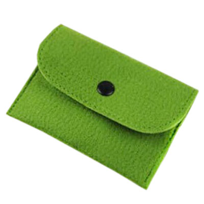 Double-sided felt coin wallet