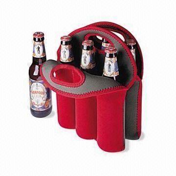 Neoprene six pack wine bottle bag