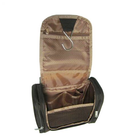 Hanging cosmetic travel toiletry bag