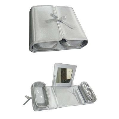 Satin make up bag in two fold