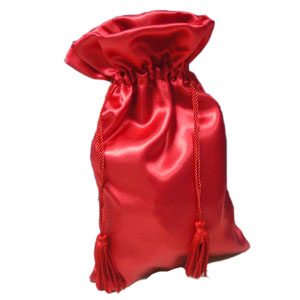 Drawstring satin gift bag