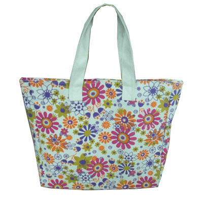 Printed canvas shopping/beach bag