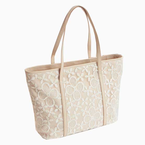 Tote bag cover with lace material from Peng Cheng Handbag--China supplier