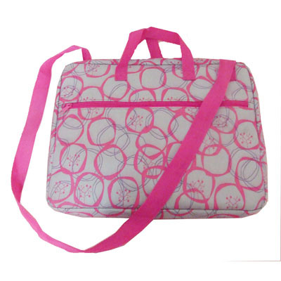 printed polyester 14 inches laptop bag