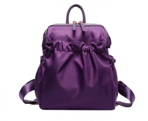 Lady plicated nylon backpack